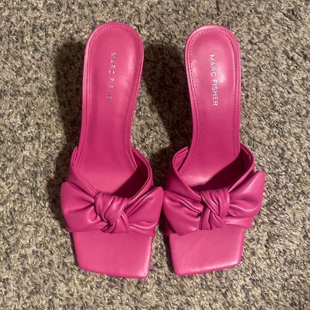 Mark Fisher fuchsia pink high heel sandals size 10. Never worn.